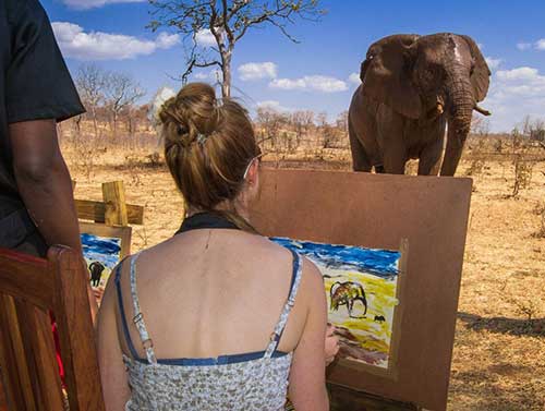 Painting an elephant